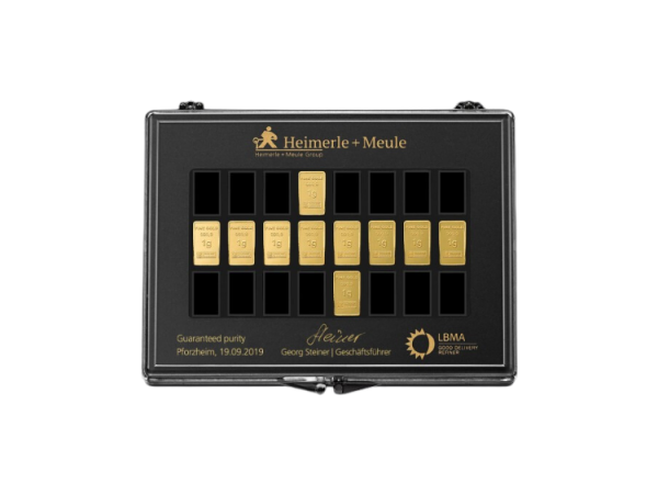 10 x 1 g Gold UnityBar (Heimerle & Meule)