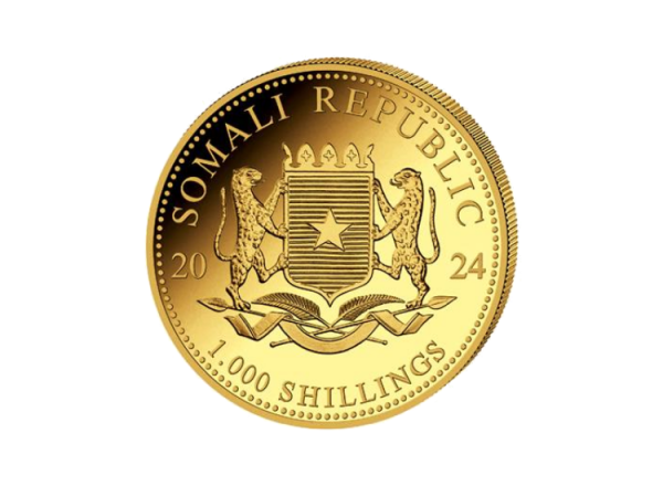 1 oz Gold Somalia Elefant – Bild 2