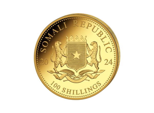 1/10 oz Gold Somalia Elefant – Bild 2