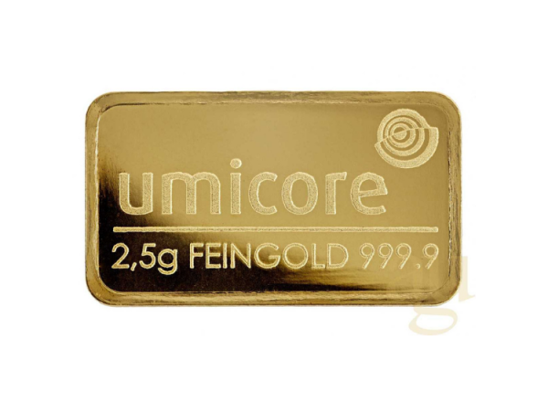 2,5 g Goldbarren Umicore