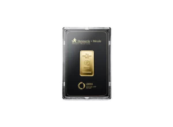 10 g Heimerle & Meule Goldbarren – Bild 2