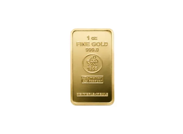 1 oz Heimerle & Meule Goldbarren – Bild 2