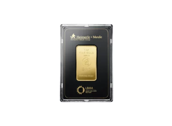 1 oz Heimerle & Meule Goldbarren