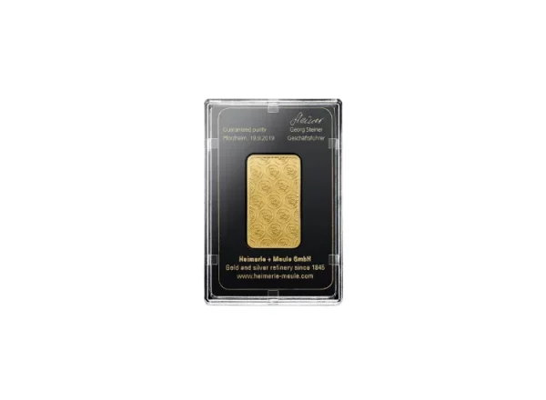 20 g Heimerle & Meule Goldbarren – Bild 2