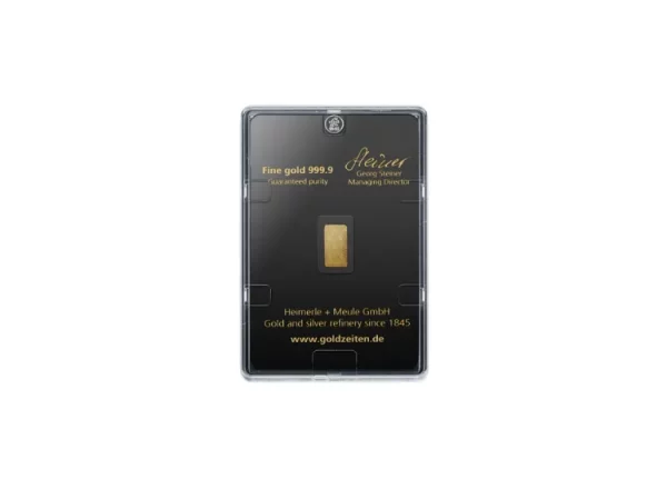 2,5 g Heimerle & Meule Goldbarren – Bild 2
