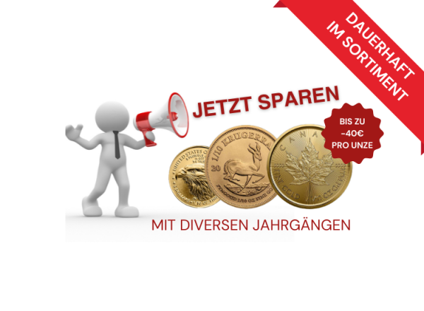 Diverse Jahrgänge Goldmünzen